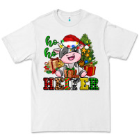 White ho ho heifer little cute christmas cow Premium Tee - AdoDesignShop