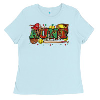 Baby Blue aunt softball Ladies Tee - Zillion Design Studio