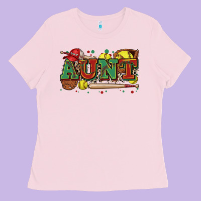 Aunt Softball Ladies Tee Designed By Zillion Design Studio