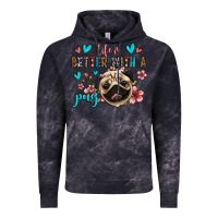 Cloud Black life is better with a pug Vintage Hoodie - Jasminsmagicworld