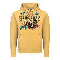 Life Is Better With A Pug Vintage Hoodie | Teevron