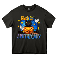 Asphalt Black Cat Apothecary Heavy Core Tee - texasbilliewilder