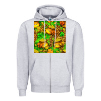 Heather Grey St. Patrick's pot of gold seamless pattern Zipper Hoodie - BundleAndBundleShop