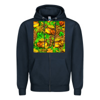 Navy St. Patrick's pot of gold seamless pattern Zipper Hoodie - BundleAndBundleShop