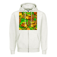 Oatmeal Heather St. Patrick's pot of gold seamless pattern Zipper Hoodie - BundleAndBundleShop