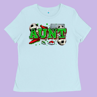 Aunt Soccer Ladies Tee Designed By Zillion Design Studio