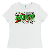 White aunt soccer Ladies Tee - Zillion Design Studio