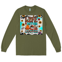 Army Green life is better by the campfire Long Sleeve Tee - JahusDesignShop