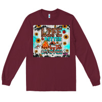 Burgundy life is better by the campfire Long Sleeve Tee - JahusDesignShop
