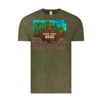 Vintage Olive preview custom cactus and sunflowers leopard turquoise Vintage Tee - Artiststas