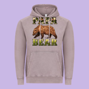 Papa Bear Vintage Hoodie Designed By Artiststas