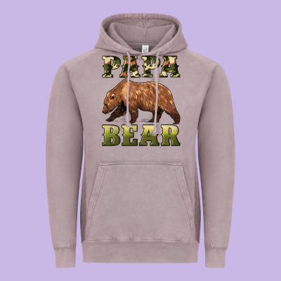 Papa Bear Vintage Hoodie Designed By Artiststas