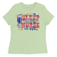 Matcha sleep all day nurse all night Ladies Tee - texasbilliewilder