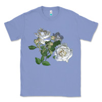 Colony Blue white dawn rose Classic Tee - LillyAllenDesigns