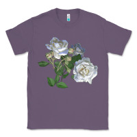 Lavender white dawn rose Classic Tee - LillyAllenDesigns