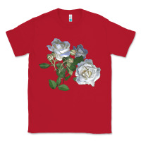 Red white dawn rose Classic Tee - LillyAllenDesigns