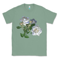 Sage white dawn rose Classic Tee - LillyAllenDesigns