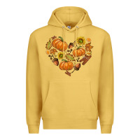 Antique Gold Fall Heart Premium Hoodie - texasbilliewilder