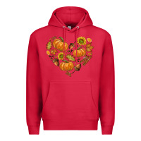 Cardinal Fall Heart Premium Hoodie - texasbilliewilder
