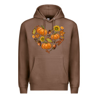 Chestnut Fall Heart Premium Hoodie - texasbilliewilder
