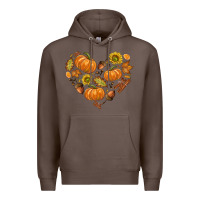 Coffee Fall Heart Premium Hoodie - texasbilliewilder