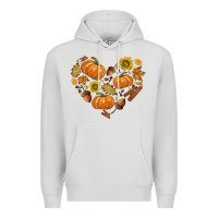 Dove Grey Fall Heart Premium Hoodie - texasbilliewilder