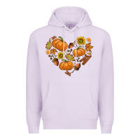 Lilac Fall Heart Premium Hoodie - texasbilliewilder