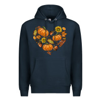 Navy Fall Heart Premium Hoodie - texasbilliewilder
