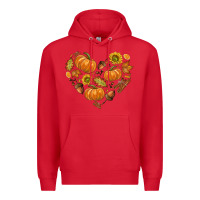 Red Fall Heart Premium Hoodie - texasbilliewilder