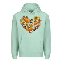 Seafoam Fall Heart Premium Hoodie - texasbilliewilder