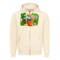 Sandshell St. Patricks Day Coffee Cups Zipper Hoodie - BundleAndBundleShop