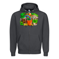 Smoke St. Patricks Day Coffee Cups Zipper Hoodie - BundleAndBundleShop
