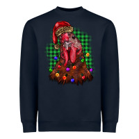 Navy christmas rooster Heavyweight Sweatshirt - BarkalooDesign