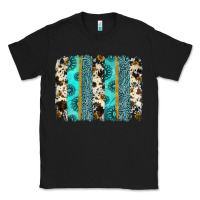 Black gemstone sunflower cowhide brushstroke Classic Tee - AdoDesignShop
