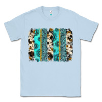 Dusty Blue gemstone sunflower cowhide brushstroke Classic Tee - AdoDesignShop