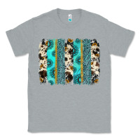 Heather Grey gemstone sunflower cowhide brushstroke Classic Tee - AdoDesignShop