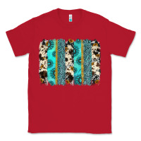 Red gemstone sunflower cowhide brushstroke Classic Tee - AdoDesignShop