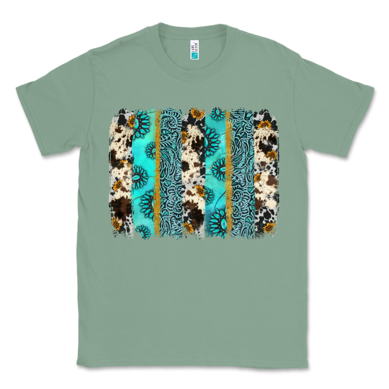 Gemstone Sunflower Cowhide Brushstroke Classic Tee by AdoDesignShop | Teevron