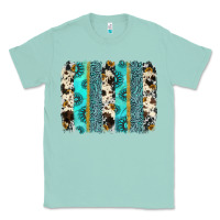 Seafoam gemstone sunflower cowhide brushstroke Classic Tee - AdoDesignShop