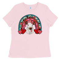 Bubblegum Pink valentines heifer rainbow Ladies Tee - JahusDesignShop