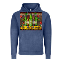 Vintage Denim cold beer with beer bottles Vintage Hoodie - AdoDesignShop