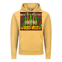 Vintage Mustard cold beer with beer bottles Vintage Hoodie - AdoDesignShop
