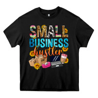 Black small business hustler Heavy Core Tee - Zillion Design Studio