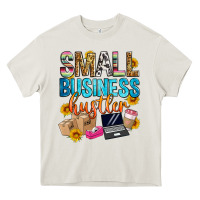 Cream small business hustler Heavy Core Tee - Zillion Design Studio