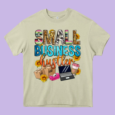 Small Business Hustler Heavy Core Tee Designed By Zillion Design Studio