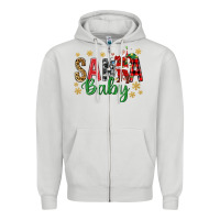 Dove Grey Santa Baby With Santa Zipper Hoodie - BundleAndBundleShop