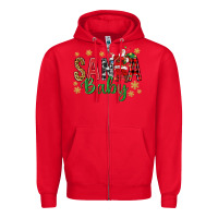 Red Santa Baby With Santa Zipper Hoodie - BundleAndBundleShop