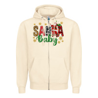 Sandshell Santa Baby With Santa Zipper Hoodie - BundleAndBundleShop