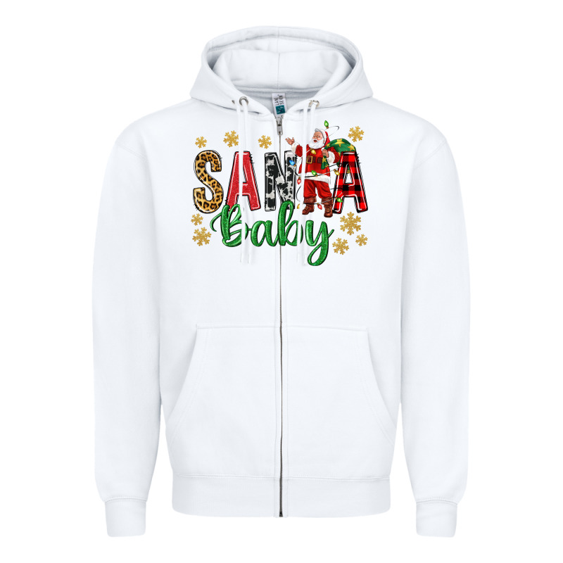 Santa Baby With Santa Zipper Hoodie by BundleAndBundleShop | Teevron