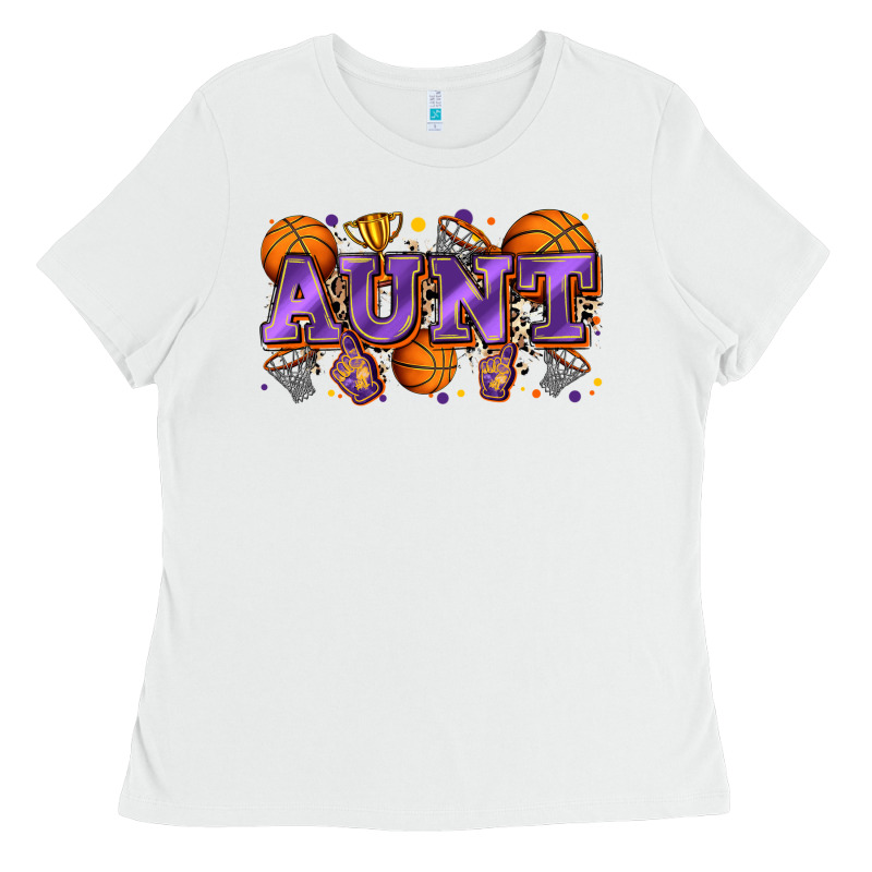 Aunt Basketball Ladies Tee by Zillion Design Studio | Teevron